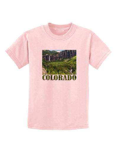 Beautiful Cliffs Colorado Childrens T-Shirt-Childrens T-Shirt-TooLoud-PalePink-X-Small-Davson Sales