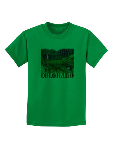 Beautiful Cliffs Colorado Childrens T-Shirt-Childrens T-Shirt-TooLoud-Kelly-Green-X-Small-Davson Sales