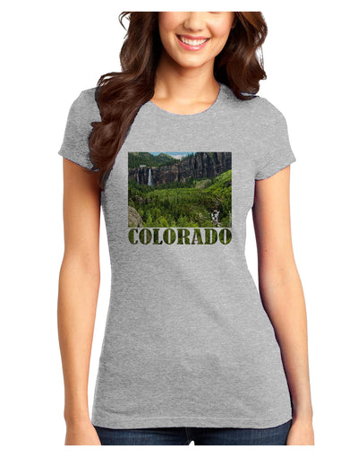 Beautiful Cliffs Colorado Juniors T-Shirt-Womens Juniors T-Shirt-TooLoud-Ash-Gray-Juniors Fitted X-Small-Davson Sales