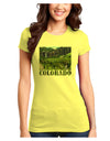 Beautiful Cliffs Colorado Juniors T-Shirt-Womens Juniors T-Shirt-TooLoud-Yellow-Juniors Fitted X-Small-Davson Sales