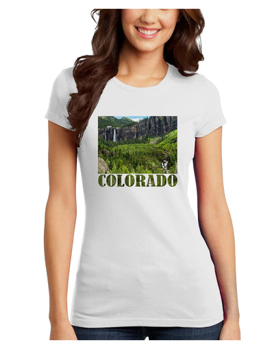 Beautiful Cliffs Colorado Juniors T-Shirt-Womens Juniors T-Shirt-TooLoud-White-Juniors Fitted X-Small-Davson Sales