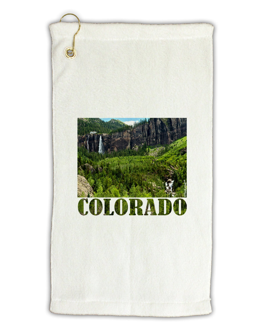 Beautiful Cliffs Colorado Micro Terry Gromet Golf Towel 16 x 25 inch by TooLoud-Golf Towel-TooLoud-White-Davson Sales