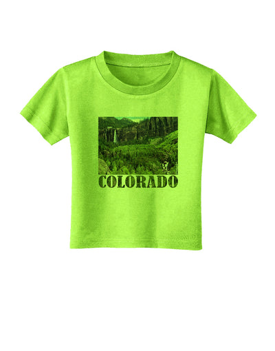 Beautiful Cliffs Colorado Toddler T-Shirt-Toddler T-Shirt-TooLoud-Lime-Green-2T-Davson Sales