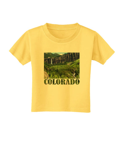 Beautiful Cliffs Colorado Toddler T-Shirt-Toddler T-Shirt-TooLoud-Yellow-2T-Davson Sales