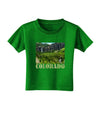 Beautiful Cliffs Colorado Toddler T-Shirt Dark by-Toddler T-Shirt-TooLoud-Clover-Green-2T-Davson Sales