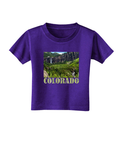 Beautiful Cliffs Colorado Toddler T-Shirt Dark by-Toddler T-Shirt-TooLoud-Purple-2T-Davson Sales