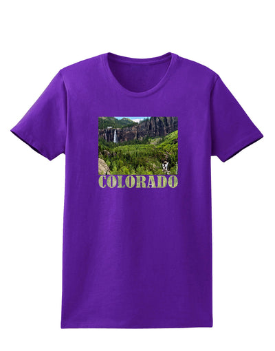 Beautiful Cliffs Colorado Womens Dark T-Shirt-TooLoud-Purple-X-Small-Davson Sales