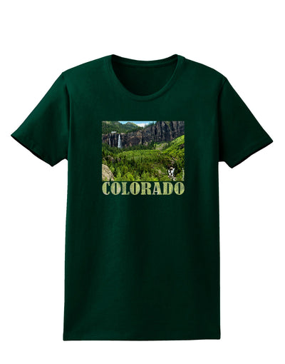 Beautiful Cliffs Colorado Womens Dark T-Shirt-TooLoud-Forest-Green-Small-Davson Sales