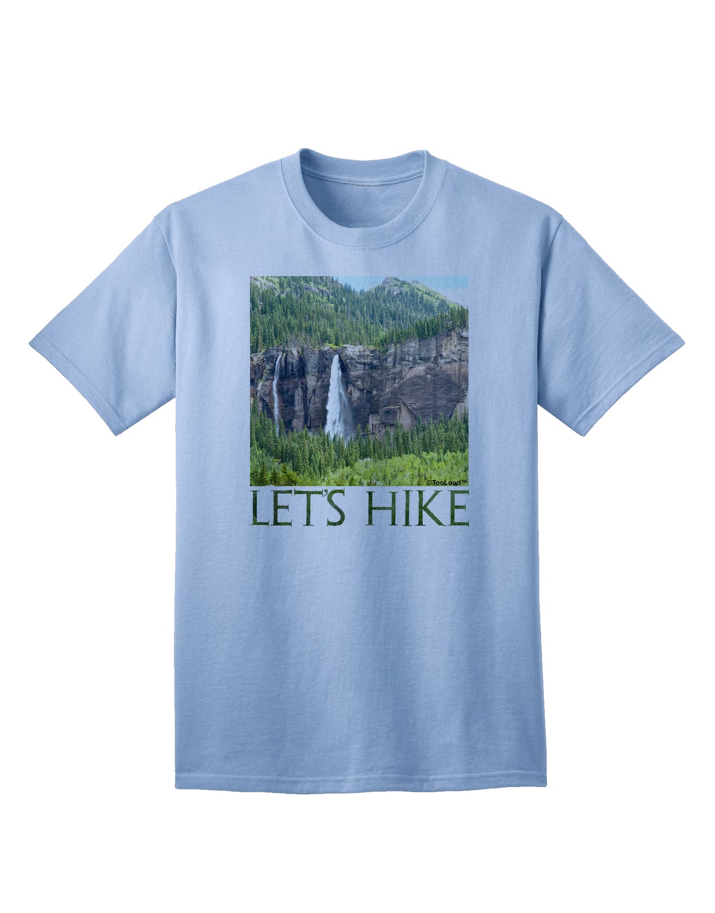 Beautiful Cliffs - Lets Hike Adult T-Shirt-Mens T-Shirt-TooLoud-Light-Blue-Small-Davson Sales