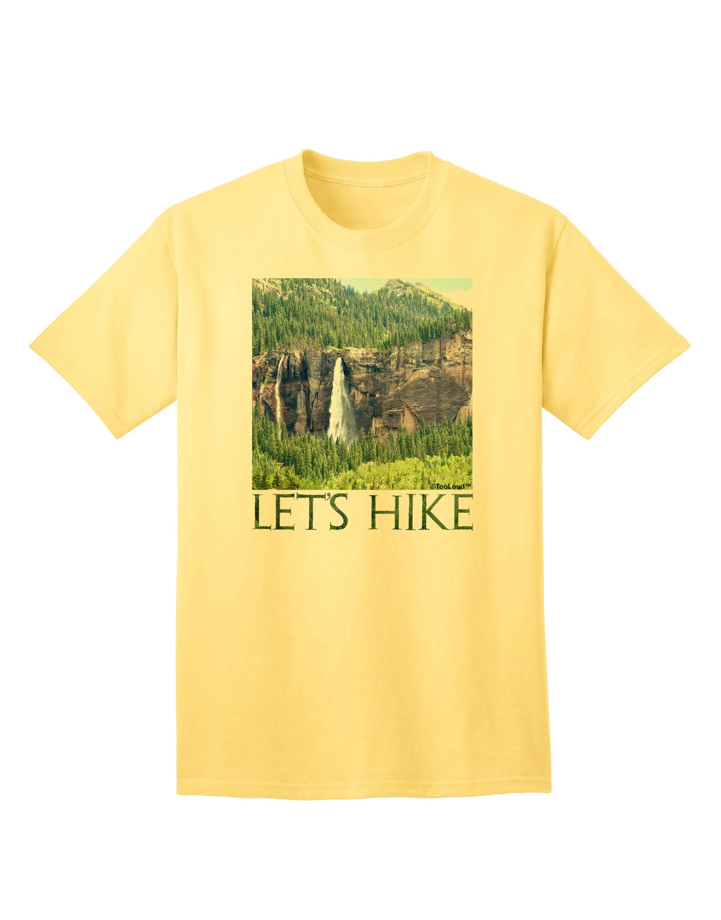 Beautiful Cliffs - Lets Hike Adult T-Shirt-Mens T-Shirt-TooLoud-Yellow-Small-Davson Sales