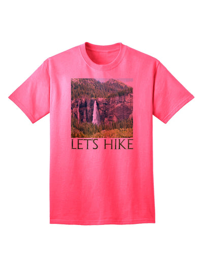 Beautiful Cliffs - Lets Hike Adult T-Shirt-Mens T-Shirt-TooLoud-Neon-Pink-Small-Davson Sales