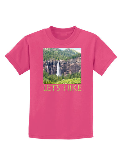 Beautiful Cliffs - Lets Hike Childrens Dark T-Shirt-Childrens T-Shirt-TooLoud-Sangria-X-Small-Davson Sales