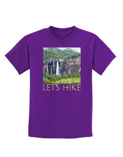 Beautiful Cliffs - Lets Hike Childrens Dark T-Shirt-Childrens T-Shirt-TooLoud-Purple-X-Small-Davson Sales