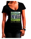 Beautiful Cliffs - Lets Hike Juniors V-Neck Dark T-Shirt-Womens V-Neck T-Shirts-TooLoud-Black-Juniors Fitted Small-Davson Sales