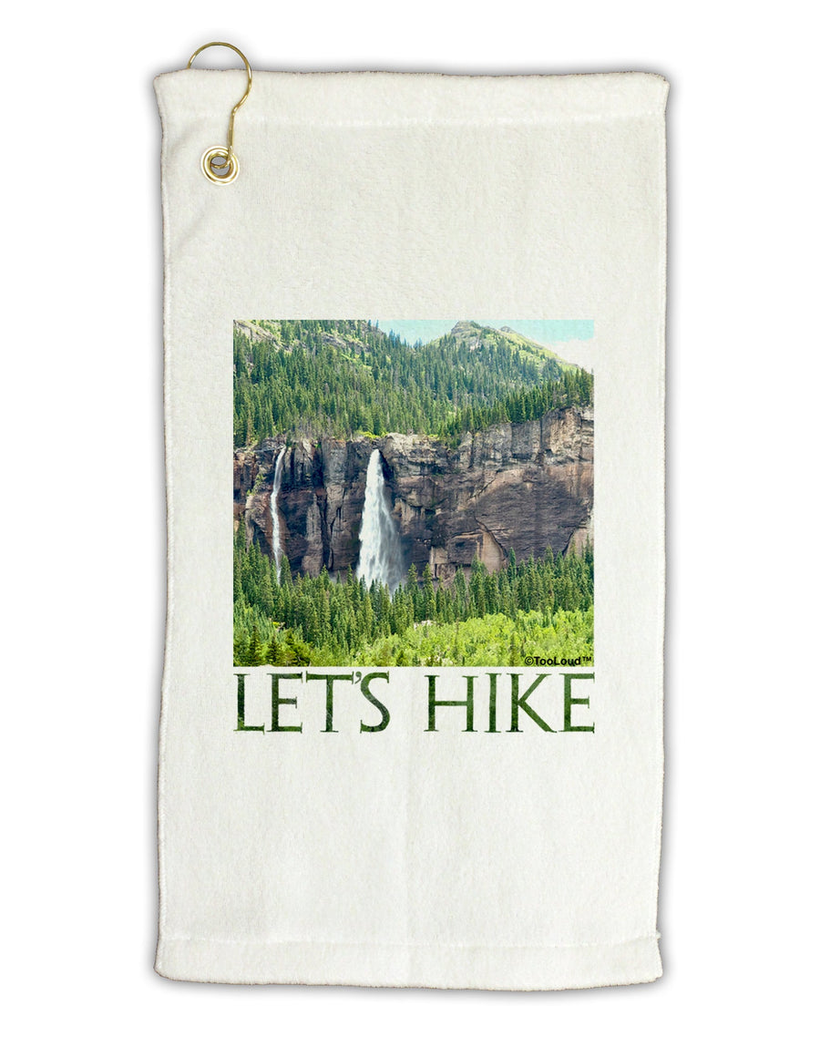 Beautiful Cliffs - Lets Hike Micro Terry Gromet Golf Towel 16 x 25 inch by TooLoud-Golf Towel-TooLoud-White-Davson Sales