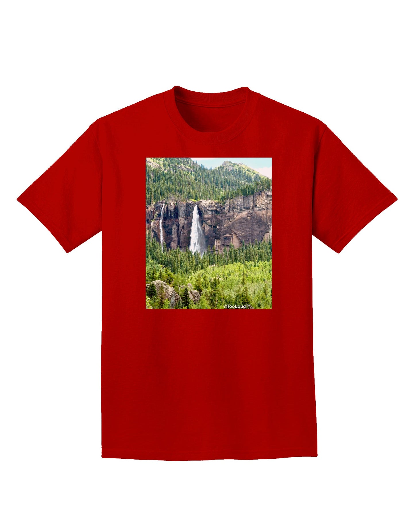 Beautiful Cliffs Nature Adult Dark T-Shirt-Mens T-Shirt-TooLoud-Red-Small-Davson Sales