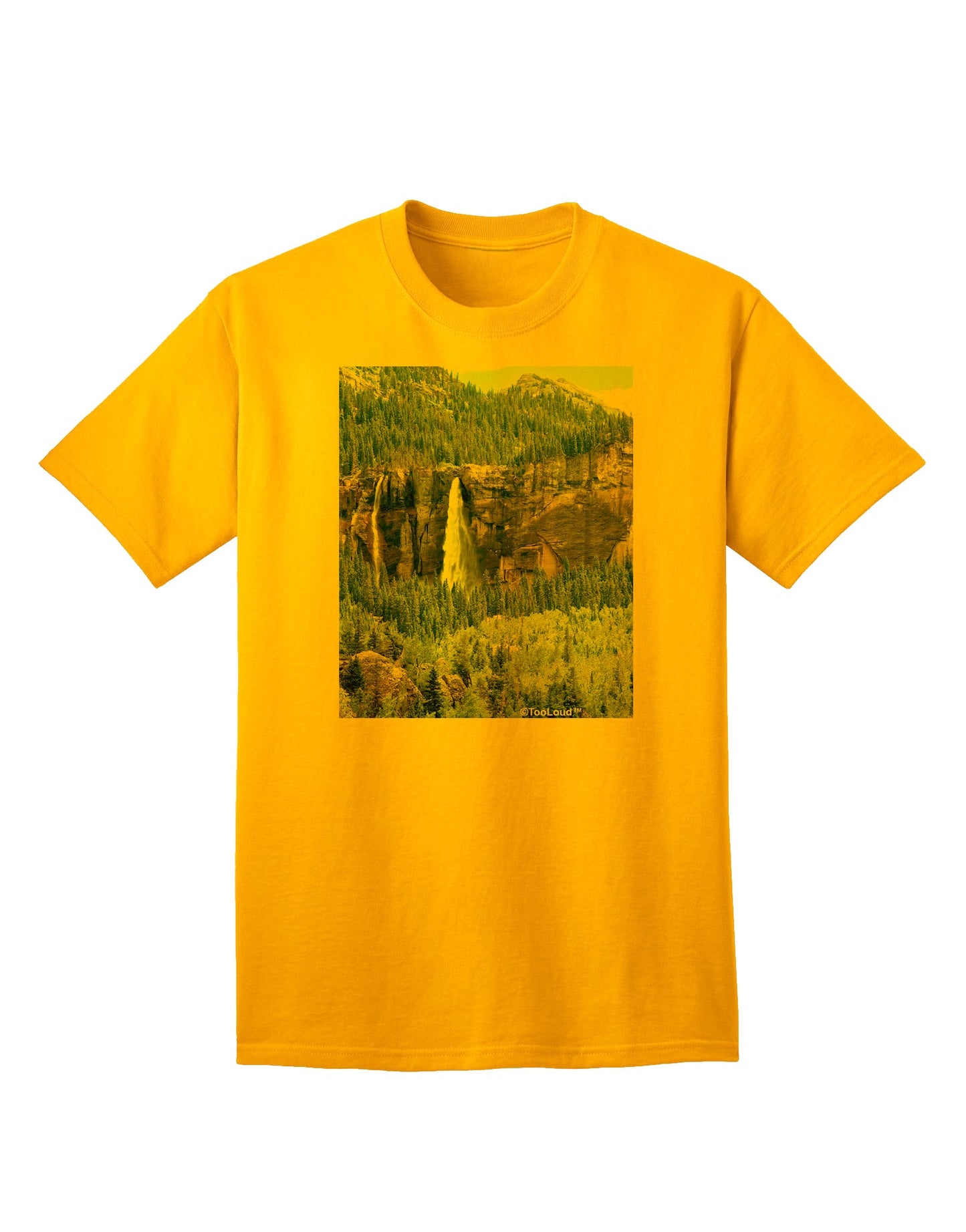 Beautiful Cliffs Nature Adult T-Shirt-Mens T-Shirt-TooLoud-Gold-Small-Davson Sales