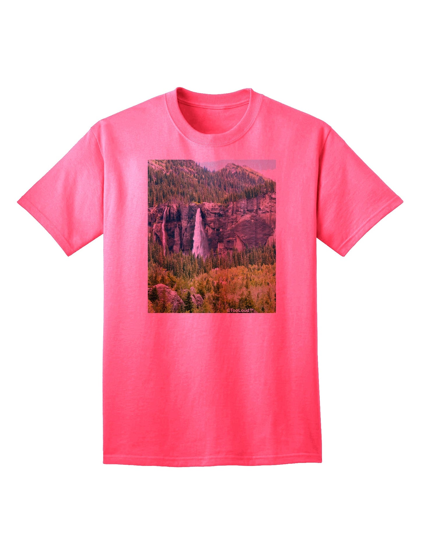 Beautiful Cliffs Nature Adult T-Shirt-Mens T-Shirt-TooLoud-Neon-Pink-Small-Davson Sales