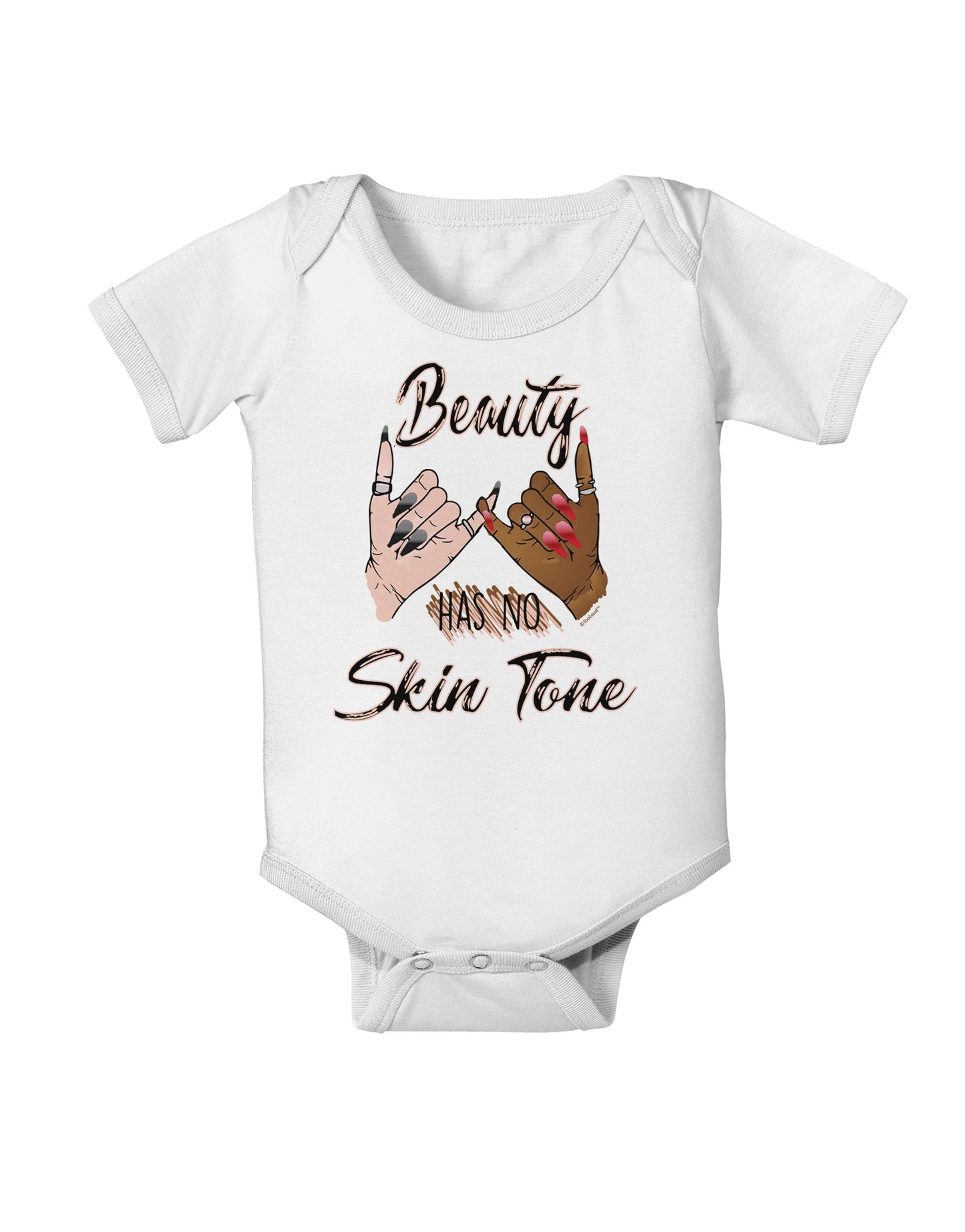 Beauty has no skin Tone Baby Romper Bodysuit-Baby Romper-TooLoud-White-06-Months-Davson Sales