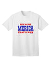 Because Merica That's Why Adult T-Shirt-Mens T-Shirt-TooLoud-White-Small-Davson Sales