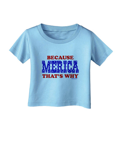 Because Merica That's Why Infant T-Shirt-Infant T-Shirt-TooLoud-Aquatic-Blue-06-Months-Davson Sales