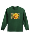 Bee Cactus Adult Long Sleeve Dark T-Shirt-TooLoud-Dark-Green-Small-Davson Sales