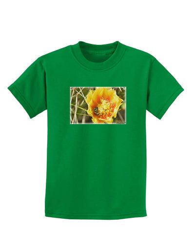 Bee Cactus Childrens Dark T-Shirt-Childrens T-Shirt-TooLoud-Kelly-Green-X-Small-Davson Sales