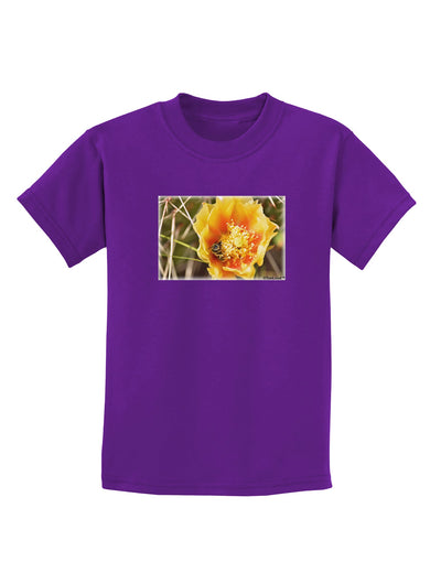 Bee Cactus Childrens Dark T-Shirt-Childrens T-Shirt-TooLoud-Purple-X-Small-Davson Sales