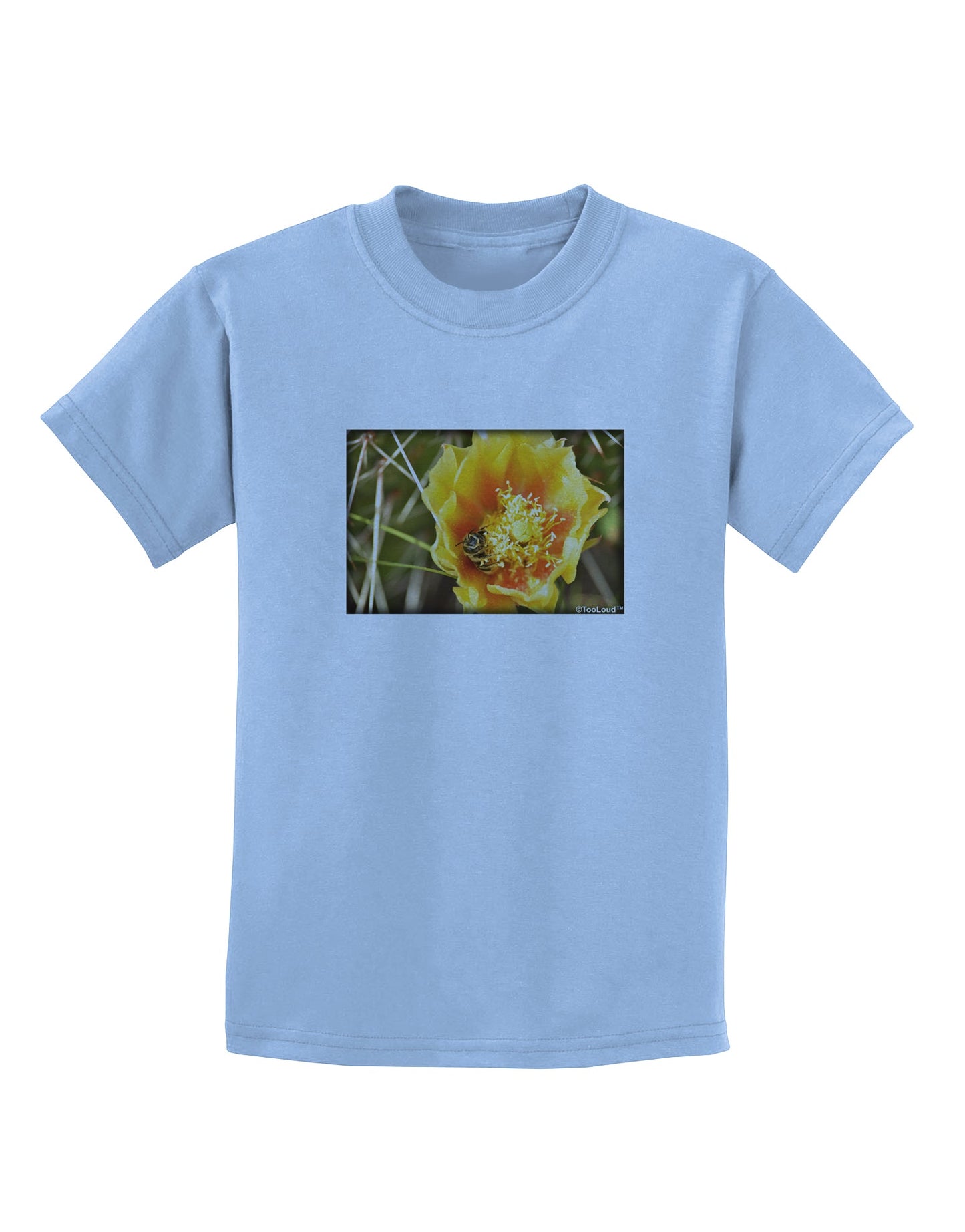 Bee Cactus Childrens T-Shirt-Childrens T-Shirt-TooLoud-Light-Blue-X-Small-Davson Sales