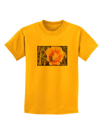 Bee Cactus Childrens T-Shirt-Childrens T-Shirt-TooLoud-Gold-X-Small-Davson Sales