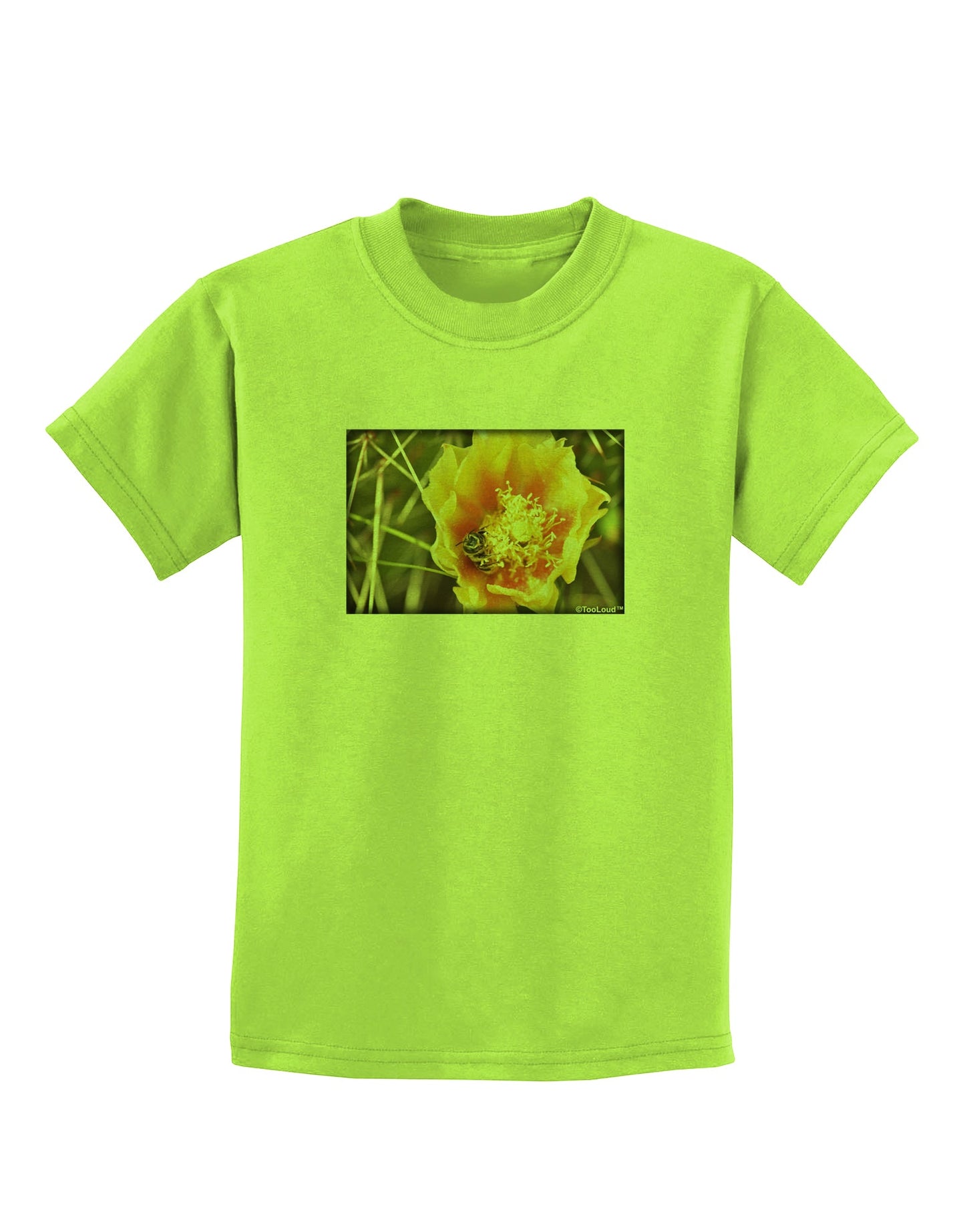 Bee Cactus Childrens T-Shirt-Childrens T-Shirt-TooLoud-Lime-Green-X-Small-Davson Sales