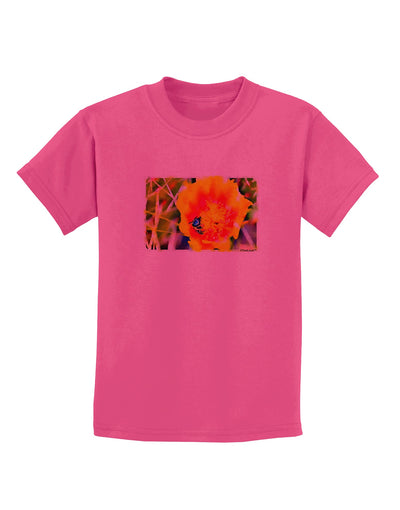 Bee Cactus Watercolor Childrens T-Shirt-Childrens T-Shirt-TooLoud-Sangria-X-Small-Davson Sales