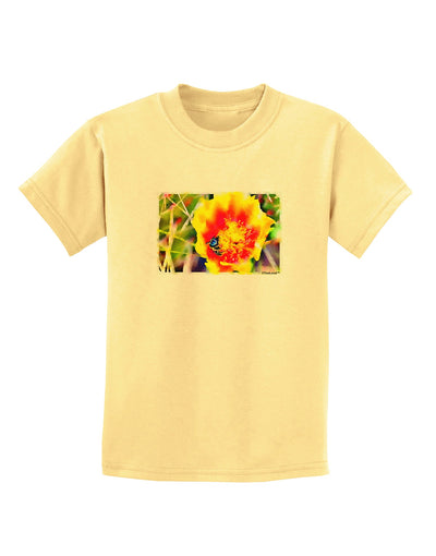 Bee Cactus Watercolor Childrens T-Shirt-Childrens T-Shirt-TooLoud-Daffodil-Yellow-X-Small-Davson Sales