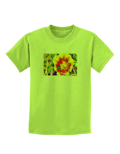 Bee Cactus Watercolor Childrens T-Shirt-Childrens T-Shirt-TooLoud-Lime-Green-X-Small-Davson Sales