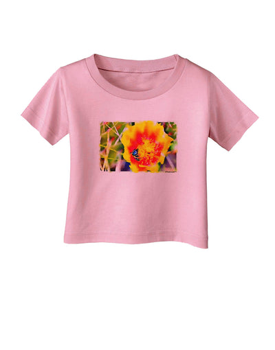 Bee Cactus Watercolor Infant T-Shirt-Infant T-Shirt-TooLoud-Candy-Pink-06-Months-Davson Sales