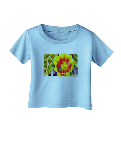 Bee Cactus Watercolor Infant T-Shirt-Infant T-Shirt-TooLoud-Aquatic-Blue-06-Months-Davson Sales