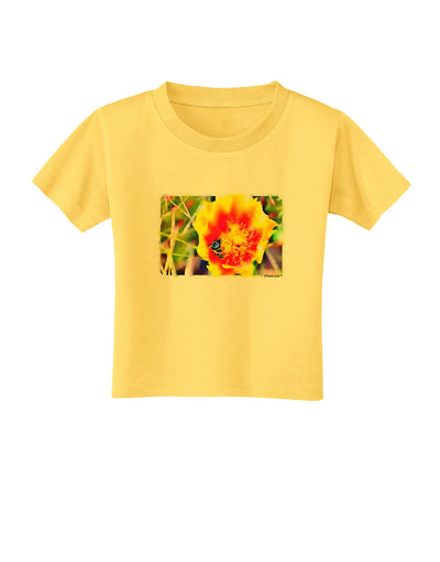 Bee Cactus Watercolor Toddler T-Shirt-Toddler T-Shirt-TooLoud-Yellow-2T-Davson Sales