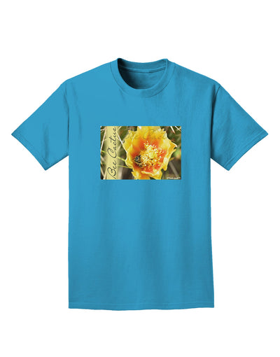 Bee Cactus with Text Adult Dark T-Shirt-Mens T-Shirt-TooLoud-Turquoise-Small-Davson Sales