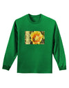 Bee Cactus with Text Adult Long Sleeve Dark T-Shirt-TooLoud-Kelly-Green-Small-Davson Sales