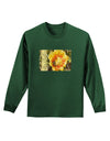 Bee Cactus with Text Adult Long Sleeve Dark T-Shirt-TooLoud-Dark-Green-Small-Davson Sales