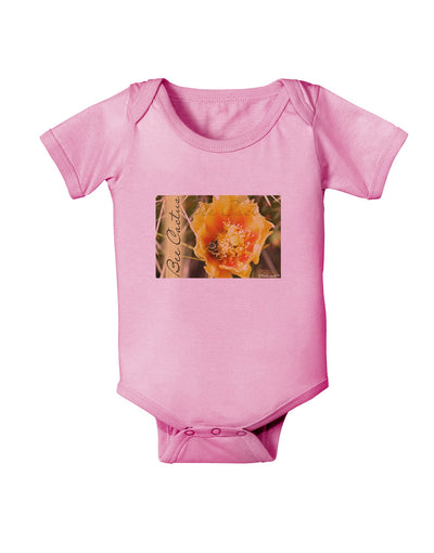 Bee Cactus with Text Baby Romper Bodysuit-Baby Romper-TooLoud-Pink-06-Months-Davson Sales