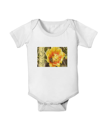 Bee Cactus with Text Baby Romper Bodysuit-Baby Romper-TooLoud-White-06-Months-Davson Sales