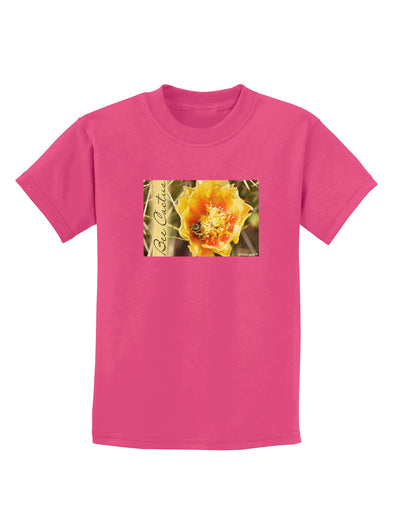 Bee Cactus with Text Childrens Dark T-Shirt-Childrens T-Shirt-TooLoud-Sangria-X-Small-Davson Sales