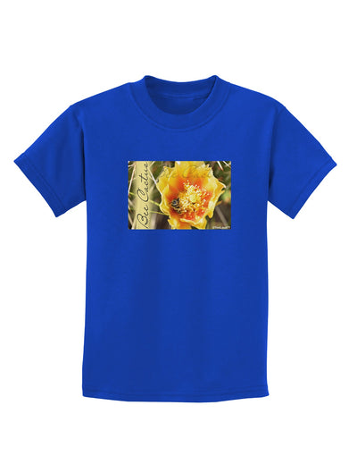 Bee Cactus with Text Childrens Dark T-Shirt-Childrens T-Shirt-TooLoud-Royal-Blue-X-Small-Davson Sales