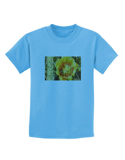 Bee Cactus with Text Childrens T-Shirt-Childrens T-Shirt-TooLoud-Aquatic-Blue-X-Small-Davson Sales