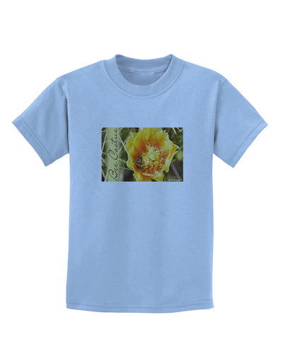 Bee Cactus with Text Childrens T-Shirt-Childrens T-Shirt-TooLoud-Light-Blue-X-Small-Davson Sales