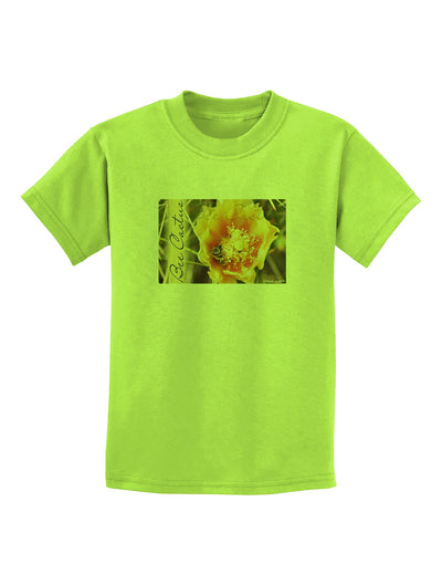 Bee Cactus with Text Childrens T-Shirt-Childrens T-Shirt-TooLoud-Lime-Green-X-Small-Davson Sales