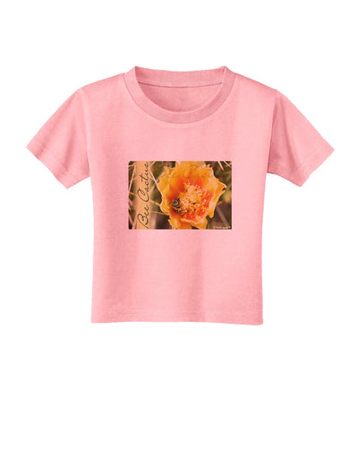 Bee Cactus with Text Toddler T-Shirt-Toddler T-Shirt-TooLoud-Candy-Pink-2T-Davson Sales