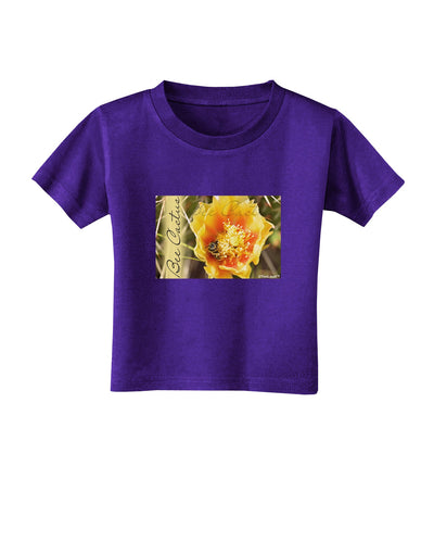 Bee Cactus with Text Toddler T-Shirt Dark-Toddler T-Shirt-TooLoud-Purple-2T-Davson Sales