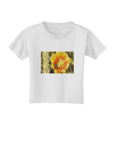 Bee Cactus with Text Toddler T-Shirt-Toddler T-Shirt-TooLoud-White-2T-Davson Sales